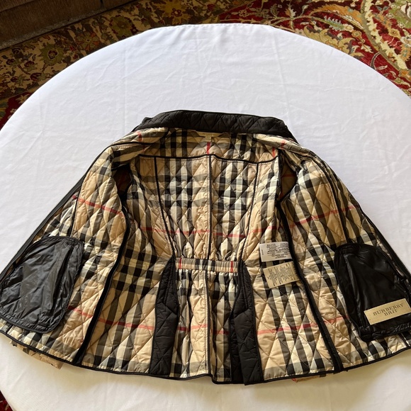 BURBERRY BRIT Quilted Jacket Nova Check Lining Black Size L - Picture 8 of 16